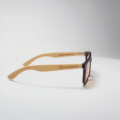 Vídeo de las gafas Terra SHIELD Bambú con lentes ámbar y montura de bambú natural