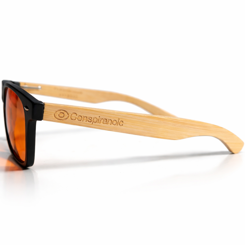 Terra SHIELD Bambú - Gafas bloqueo luz azul bambú natural - Conspiranoic
