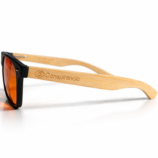 Terra SHIELD Bambú — Gafas Ámbar para dormir mejor