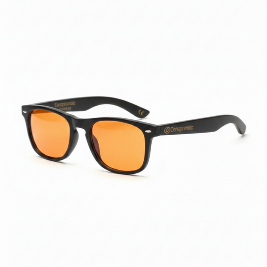 Terra SHIELD Ébano — Gafas Ámbar para dormir mejor