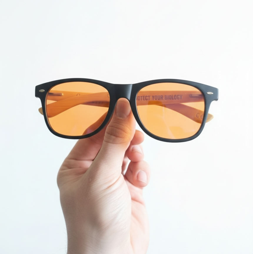 Terra SHIELD Bambú - Gafas bloqueo luz azul bambú natural - Conspiranoic